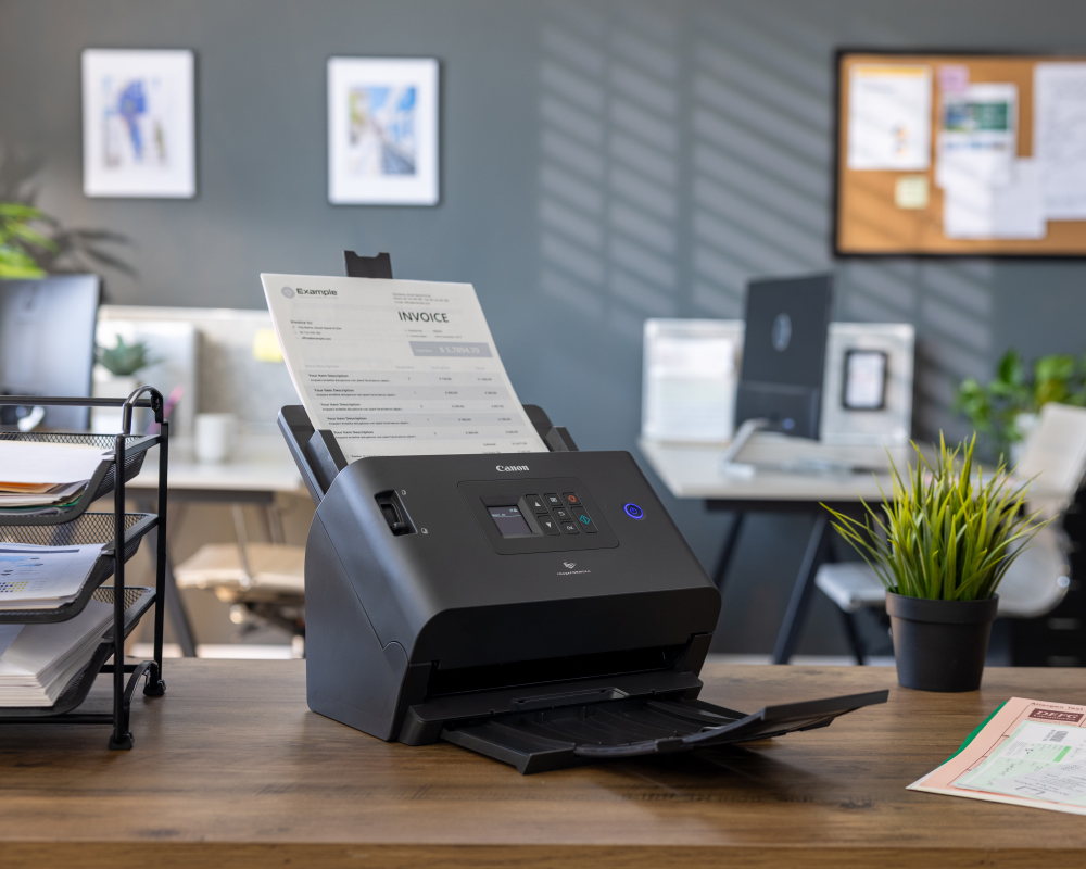 Canon multifunction colour printer in an office environment